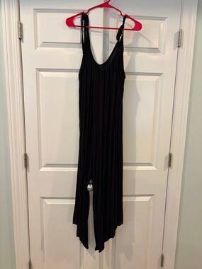 Carly Jean Los Angeles Black Flowing Jumpsuit Romper